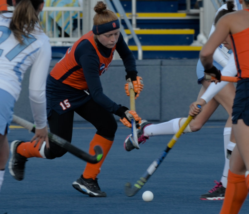 Syracuse's Zoe Wilson handles the ball. The freshman scored the game-winning goal on Sunday.