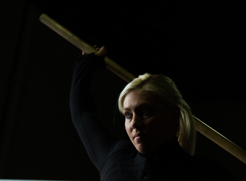 Dawn Basciani took first place in the women's weightlifting meet at CrossFit Syracuse on Sunday.