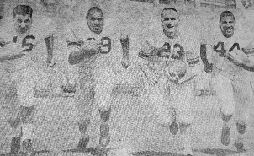 Ernie Davis, 1959-1961

Ernie Davis became the second great to wear the No. 44, donning it for three years just like Brown. Davis led the Orange to its only national championship in 1959 and was the first African-American and only Syracuse player to win the Heisman Trophy. He was selected first in the 1962 NFL Draft, but died due to leukemia in 1963.