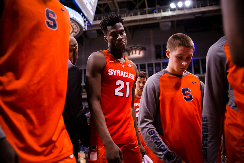 Roberson walks off the court at the Petersen Events Center. He had one of his best games of the season.