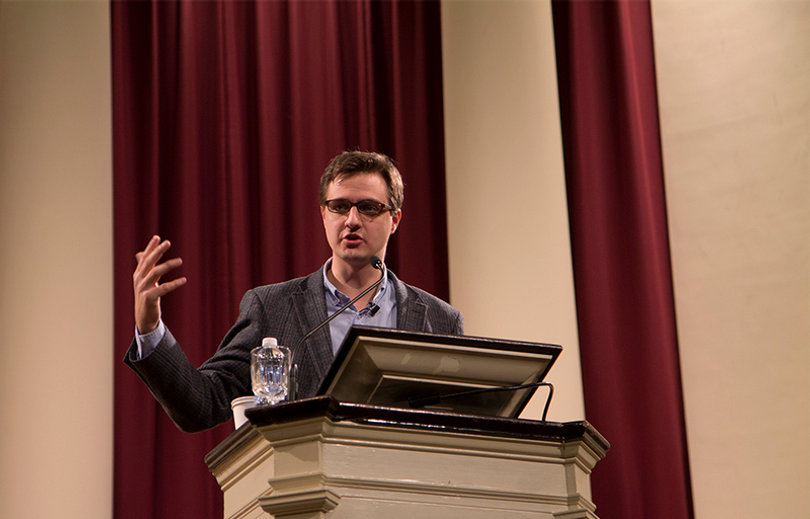 Chris Hayes, host of MSNBC's "All in with Chris Hayes," spoke about how meritocracy is a driving force for inequality in the United States during his lecture in Spring 2014.