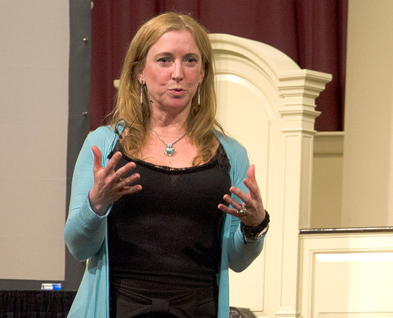 Roz Savage, the first woman to row solo across the Atlantic, Pacific and Indian oceans, spoke about themes of sustainability and spirituality during her Spring 2013 lecture.