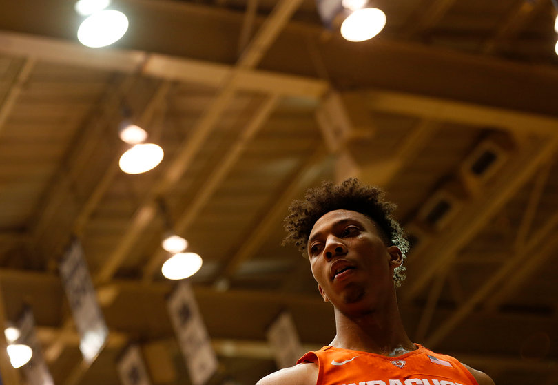 Richardson looks toward his right at Cameron Indoor Stadium. He went 5-of-16 from the field on Monday night.