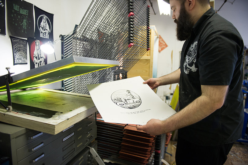 Each month, Jenkins is creating out an original print as part of the Black Days Project.