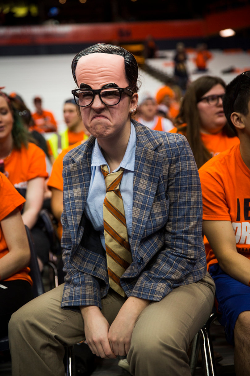 Syracuse held a contest for fans to dress like Jim Boeheim at the Carrier Dome Saturday. 