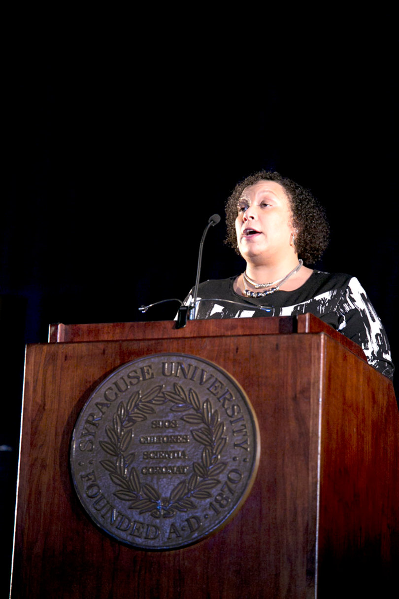 Catherine Kellman, the chairwoman of the 2016 MLK Celebration committee, said the celebration began on MLK Day, when members of the SU community placed ribbons on the trees of the Quad in memory of King.