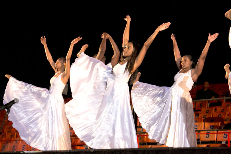 The celebration included several performances ranging from dance to song.