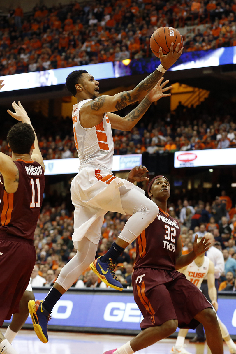 Syracuse keeps Virginia Tech off the foul line in overtime win