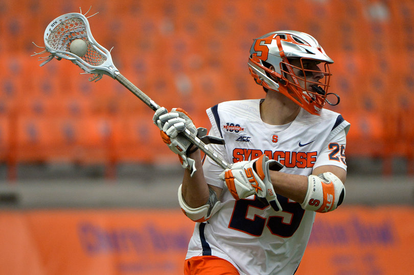 Brown transfer Nick Piroli controls the ball against Siena. In his first game for SU, Piroli had two goals and an assist.