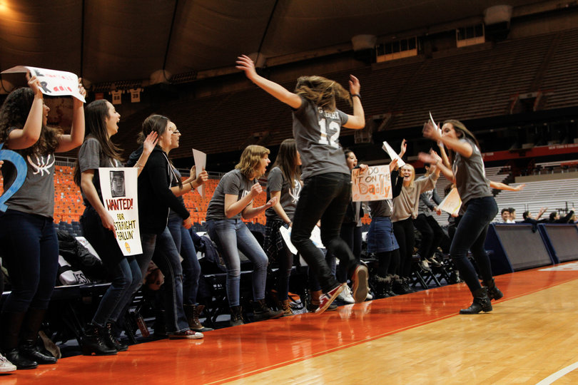 Showing up on time, The D.O. fan section greatly outnumbered the WAER fans and provided a lot of energy for the players.