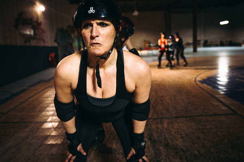Coach Blair Genther said the sport allows skaters to let out their aggression and express themselves on a primal level.