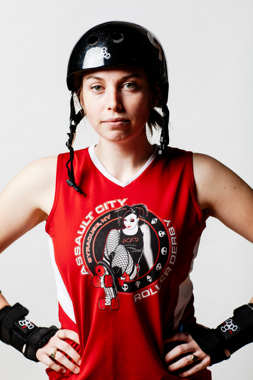 Captain of the team, Bunny N Clyde said roller derby has a cathartic effect.