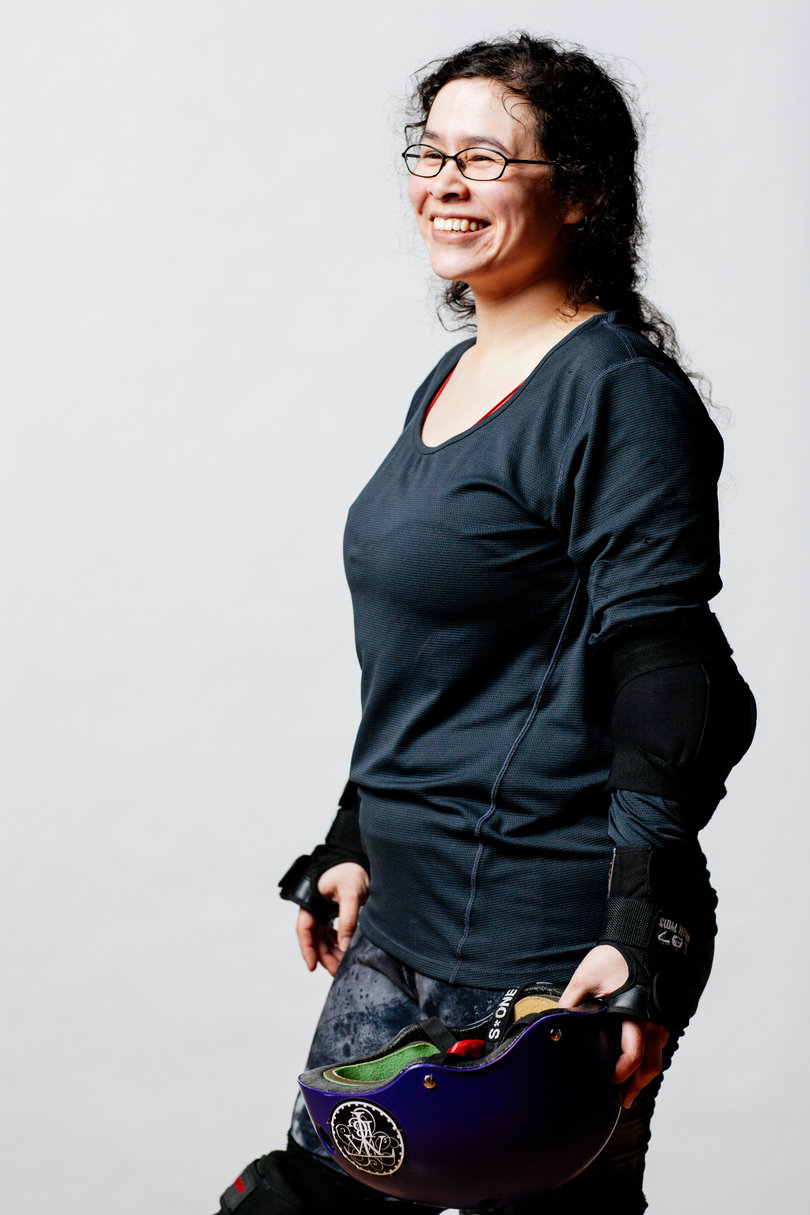 Esprit de Corpse began skating in 2007 while living in Florida. Being on skates makes her feel strong and powerful, she said.