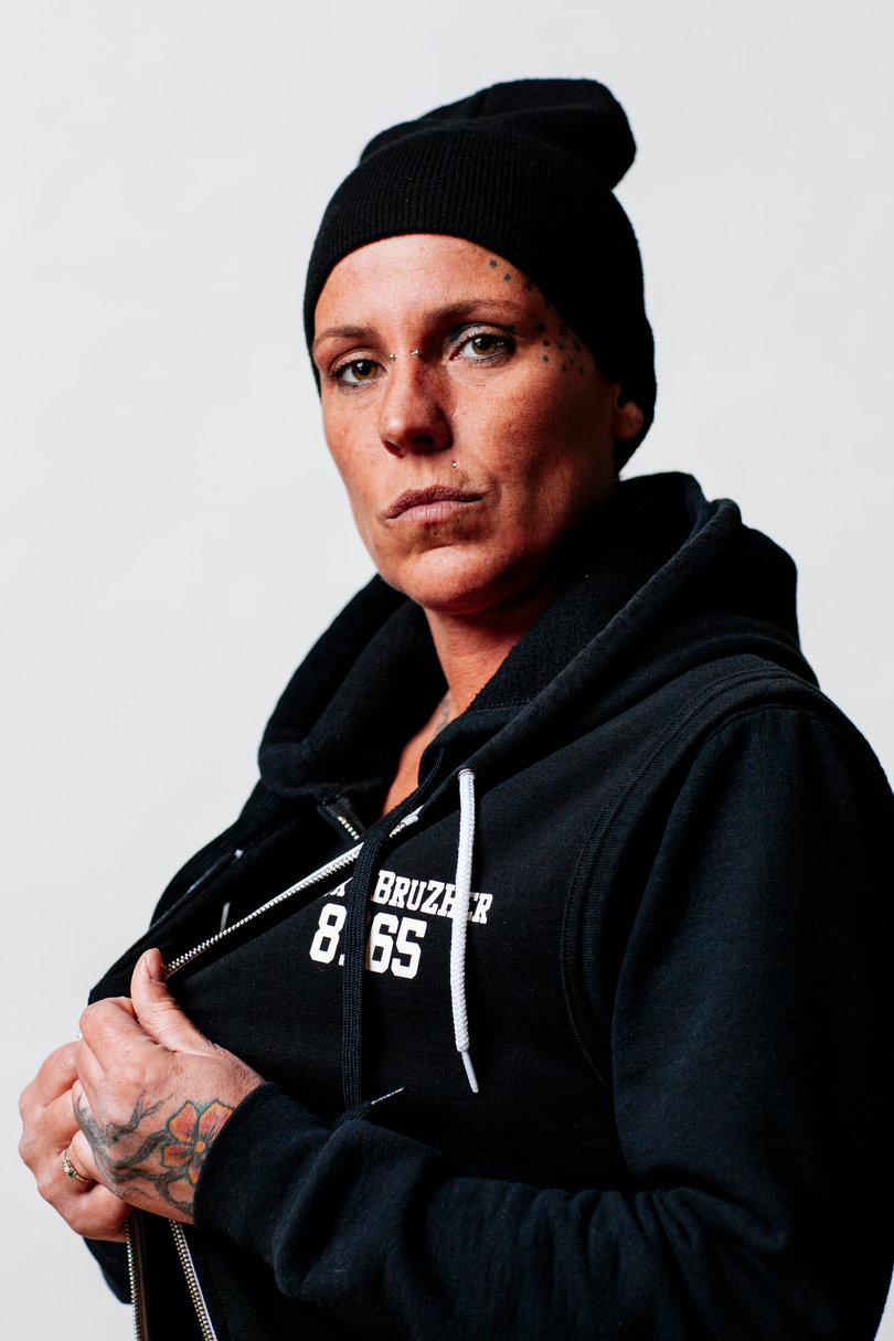 Punky BruzHer is co-captain of the Assault City Roller Derby team. She has been skating for two years.
