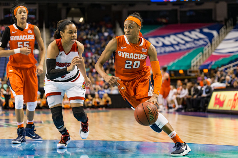 Brittney Sykes penetrates the lane. Sykes finished with six points.