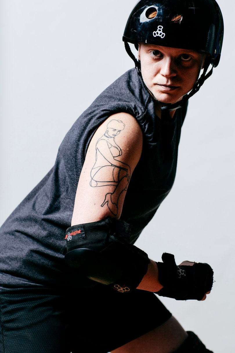 Tough Buck has been skating for eight months total. She said she likes the business side of keeping the team afloat.