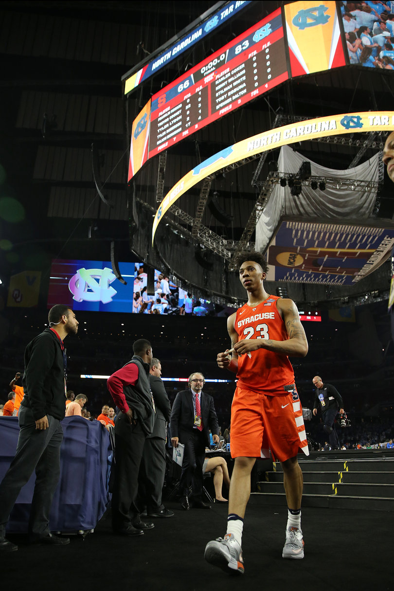 Richardson walks off the court with Syracuse's loss decided. He scored 17 points and shot 7-of-14 from the floor. 