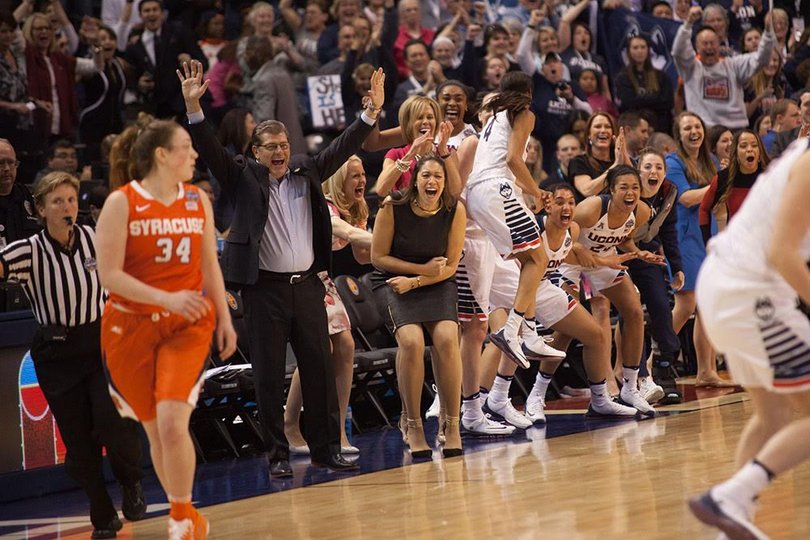 Syracuse subbed in Abby Grant for the final two minutes of play in Syracuse's 31-point loss.