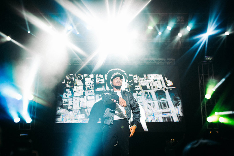 Co-headliner Chance The Rapper brings the sounds of his album "Acidrap" to the Carrier Dome stage.