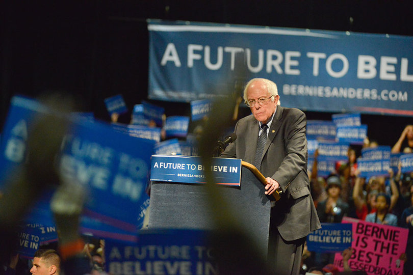 Speaking on Tuesday, Sanders called the economy rigged.