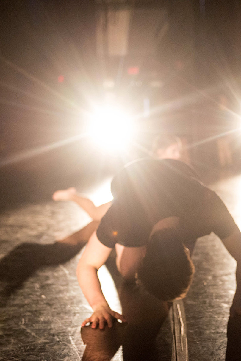 Robert Bellman, a trained dancer and choreographer who specializes in contemporary dance performs as part of the Advanced Contemporary routine. 