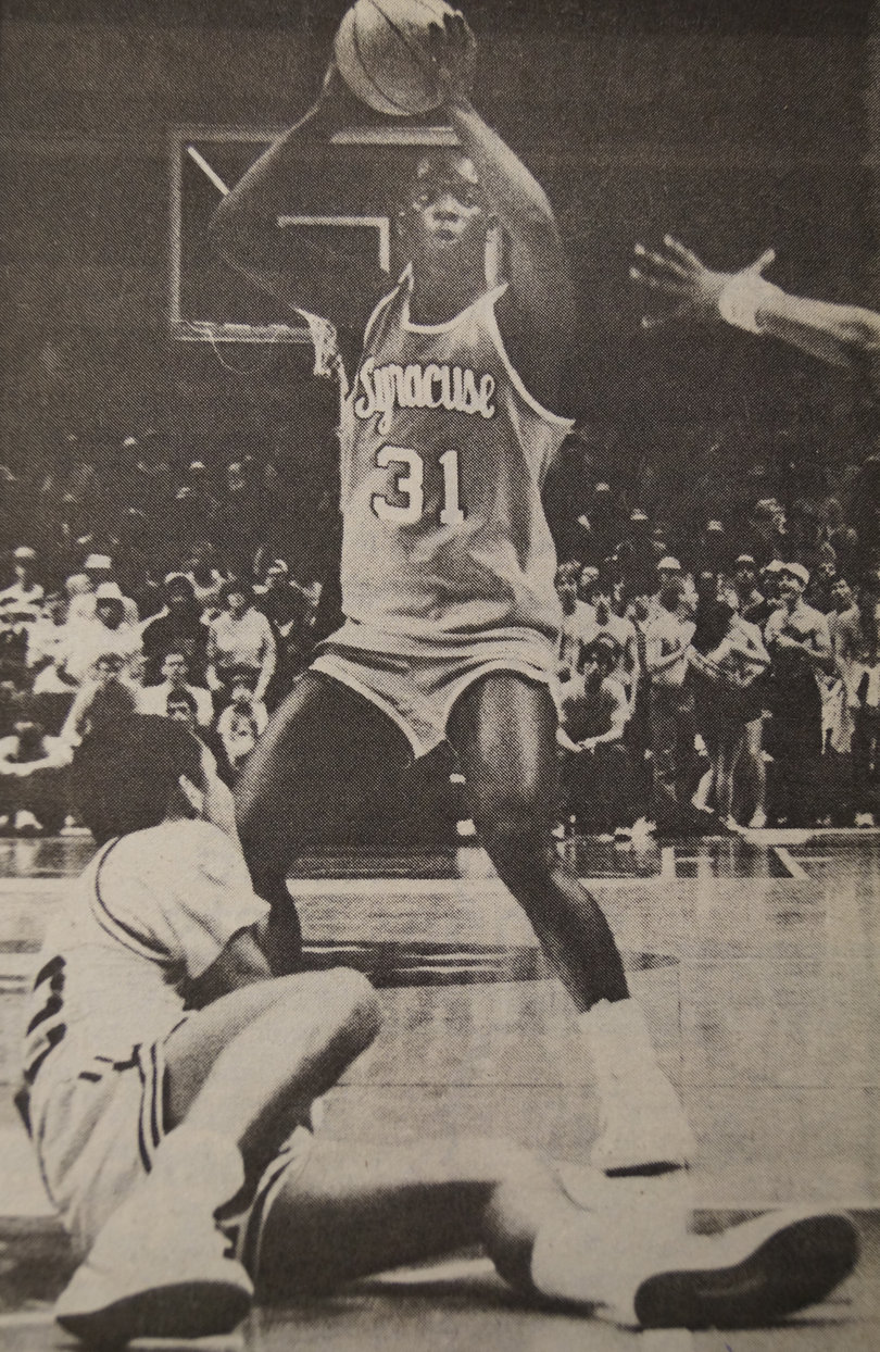 Washington's signature move was his crossover dribble, which often left defenders on the ground after he beat them with his nifty skills.