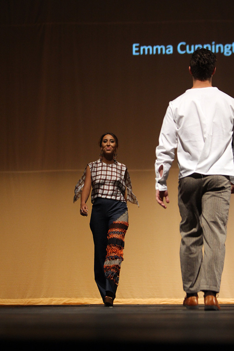 Basic turns bold in outfits from designer Emma Cunnington.