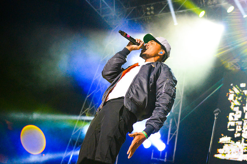 Co-headliner Chance The Rapper appears second in the lineup at this year's Block Party.