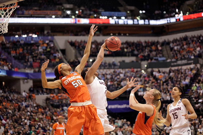Day (left) finished with just three rebounds, her lowest total since Feb. 25.