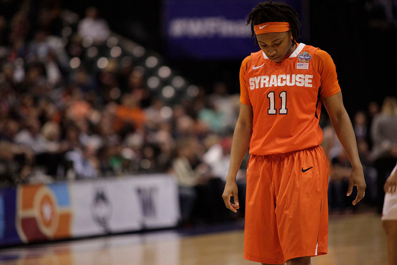 Cornelia Fondren steps to the foul line to take one of her eight free throws. She made four of them.