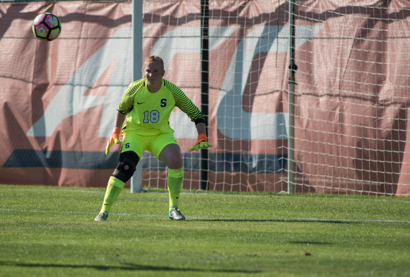 Goalie Courtney Brosnan made two saves during her second shutout in a row.