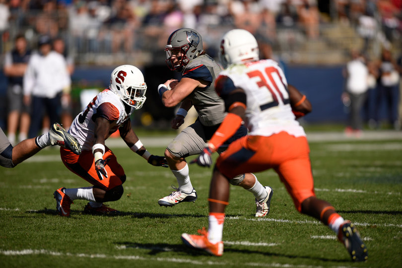 The Orange held UConn ball carriers to an average of 3.2 yards per carry. 