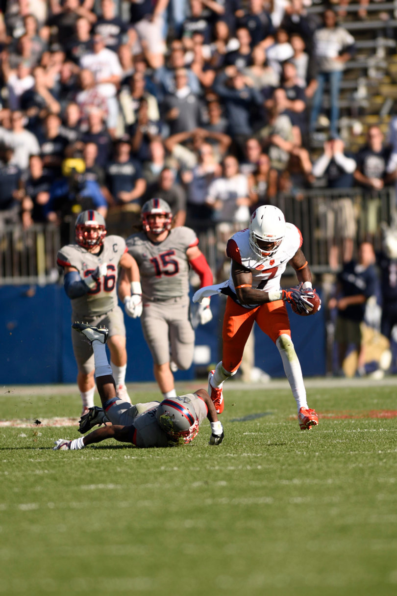 Etta-Tawo broke the Syracuse record for yards in a game with his 270-yard performance, which pushed his total for the season to 706 yards.