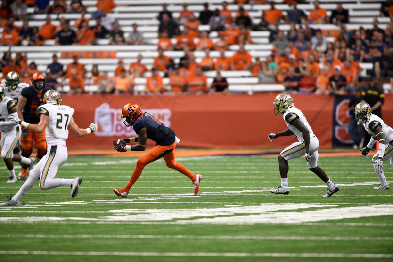 Etta-Tawo hauls in one of his eight receptions on the day.