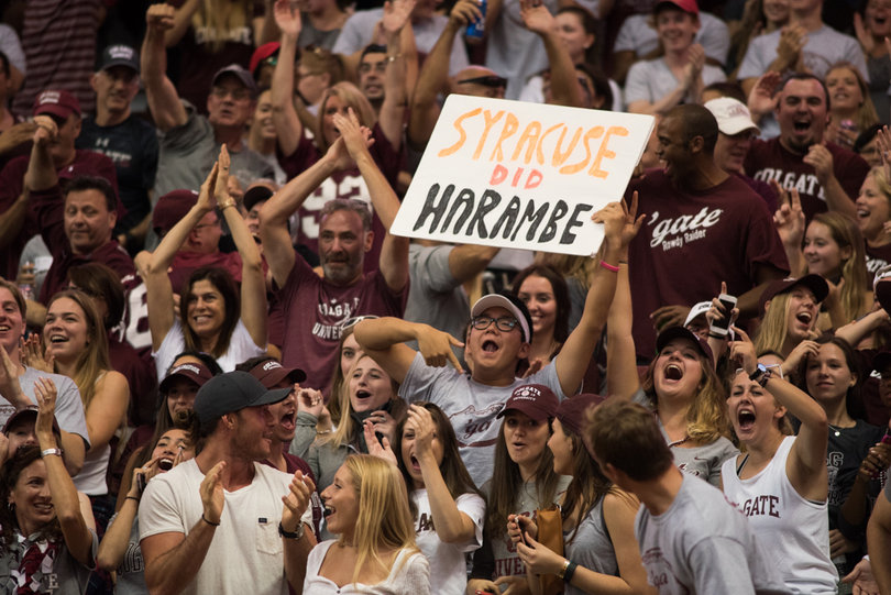 Colgate fans made the short trip over from Hamilton to watch the game against Syracuse. 