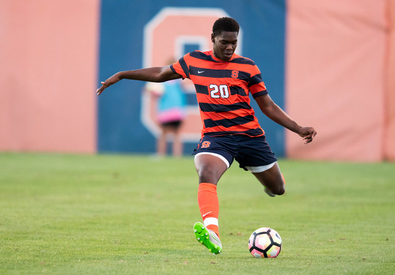 Miller gets ready to blast the ball upfield.