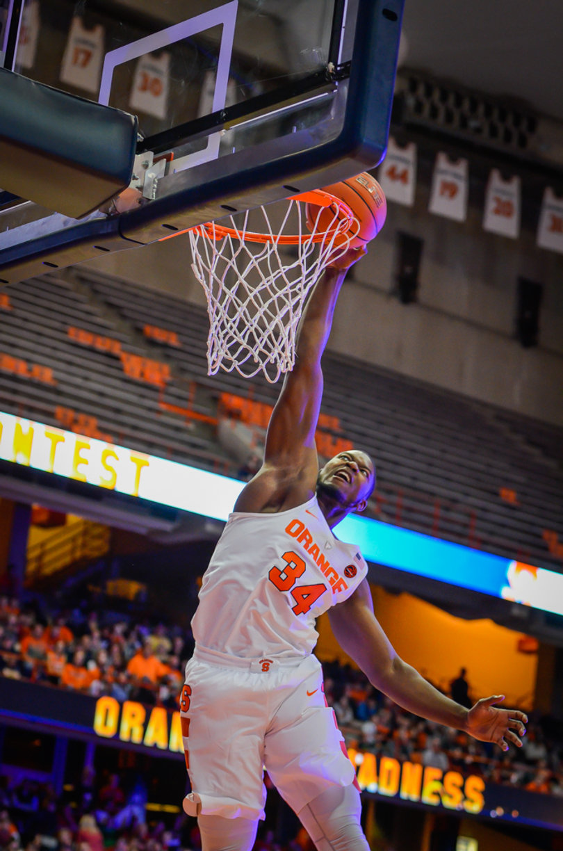 Doyin Akintobi-Adeyeye throws one down.