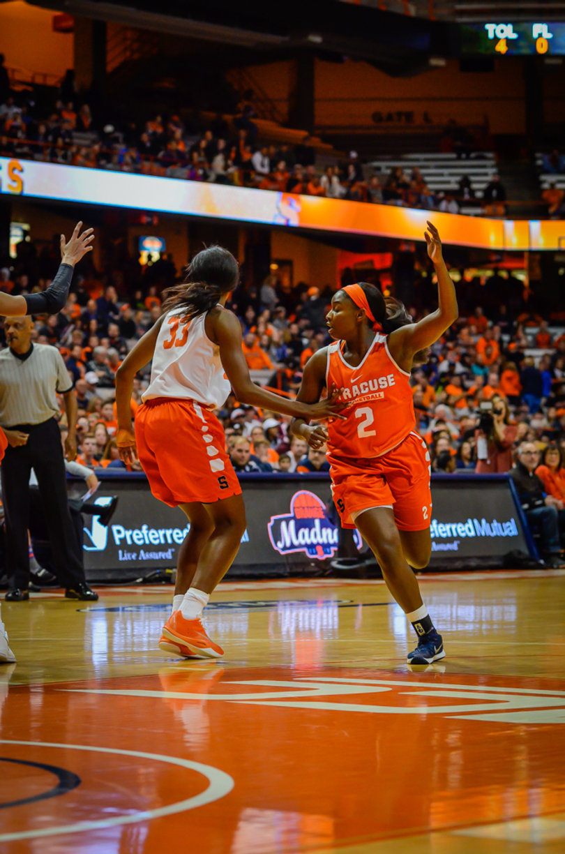Both the men's and women's teams scrimmaged in front of several thousand fans on Friday night. 