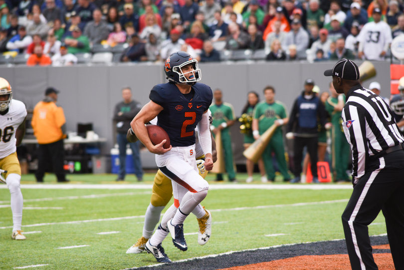 Eric Dungey runs in a touchdown. He had the most runs on the team with 17 carries for 49 yards.