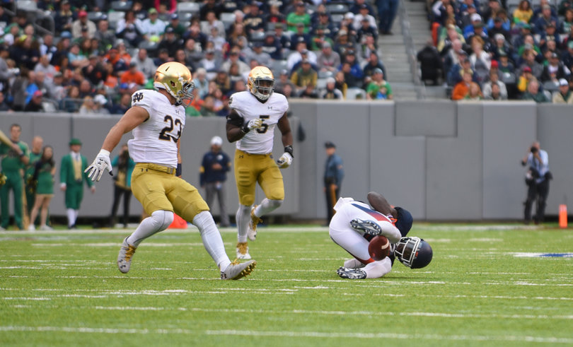 Ervin Philips nearly managed to catch a ball between his legs. It was originally ruled a catch, but called incomplete after replay.