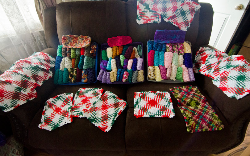 Dauback Marolf, along with others in the group, donates many of her items to charity and worthy causes.