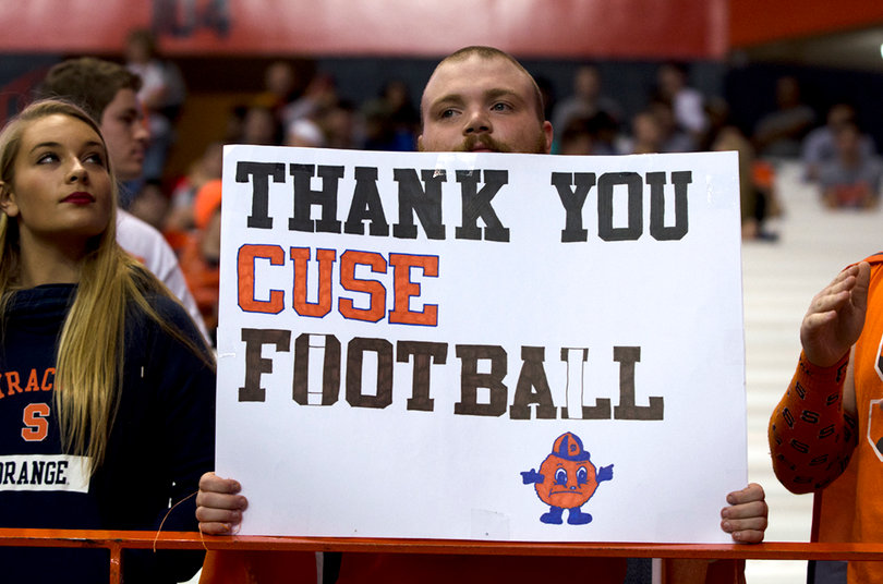 Some SU fans were thankful on the last home game of the season, which was also senior day.
