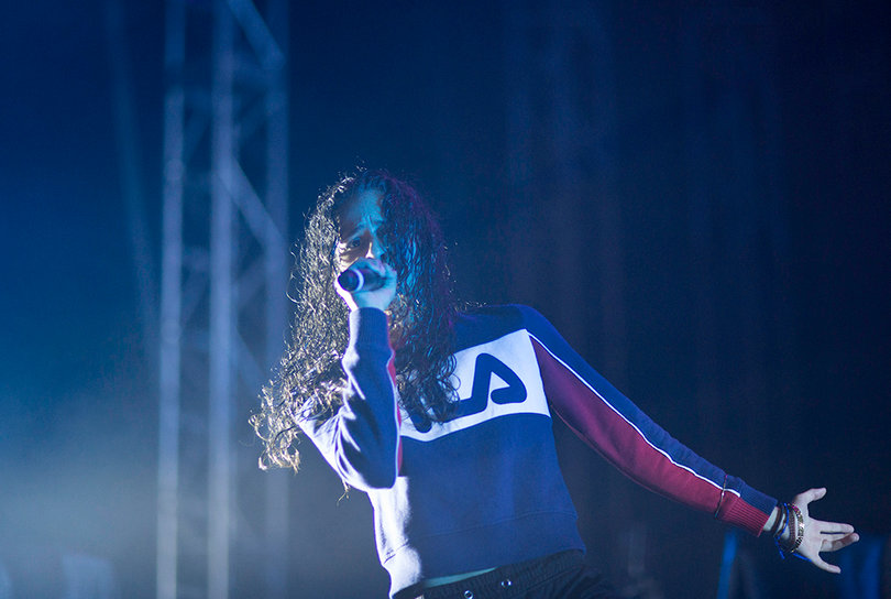 070Shake said she wanted to come to Syracuse to play basketball, but people told her it was too hard. "So I came to sing instead," she added.
