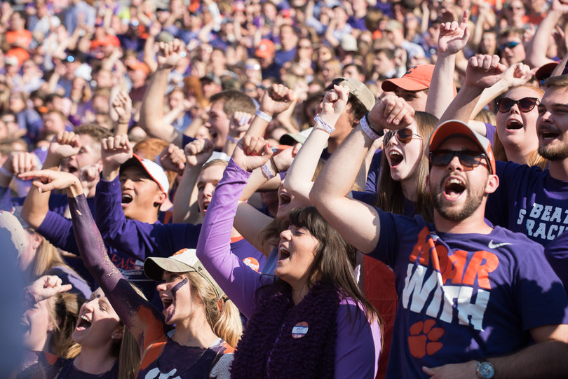 Although fans left early because the game grew out of hand, Clemson fans packed Death Valley on Saturday afternoon. 