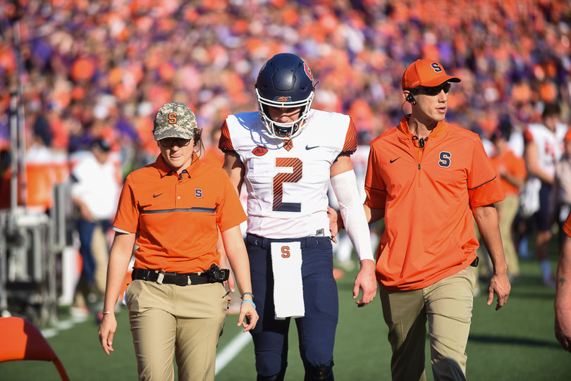 Dungey exited the game in the first quarter. Third-string quarterback Austin Wilson took over. 