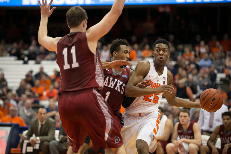 Among SU's newcomers to debut was Tyus Battle, who saw the court for 26 minutes. 