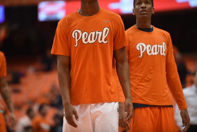 Players have donned "Pearl" warmups all season.