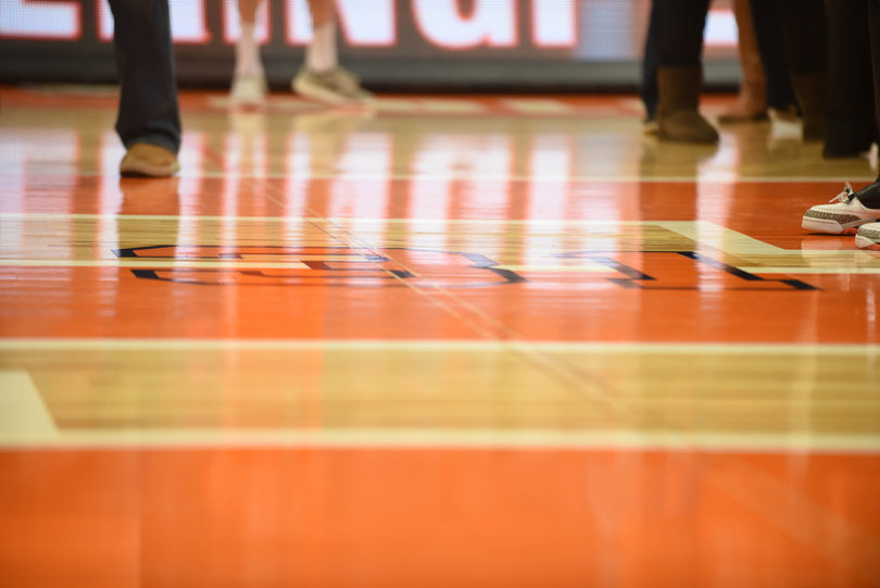 The resurfaced court for Pearl Washington Day. 