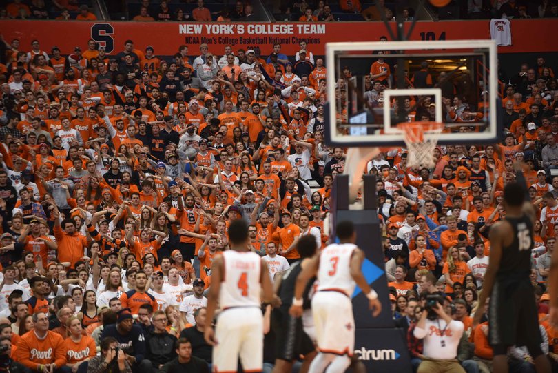 A season-high 25,131 fans packed the Carrier Dome. 