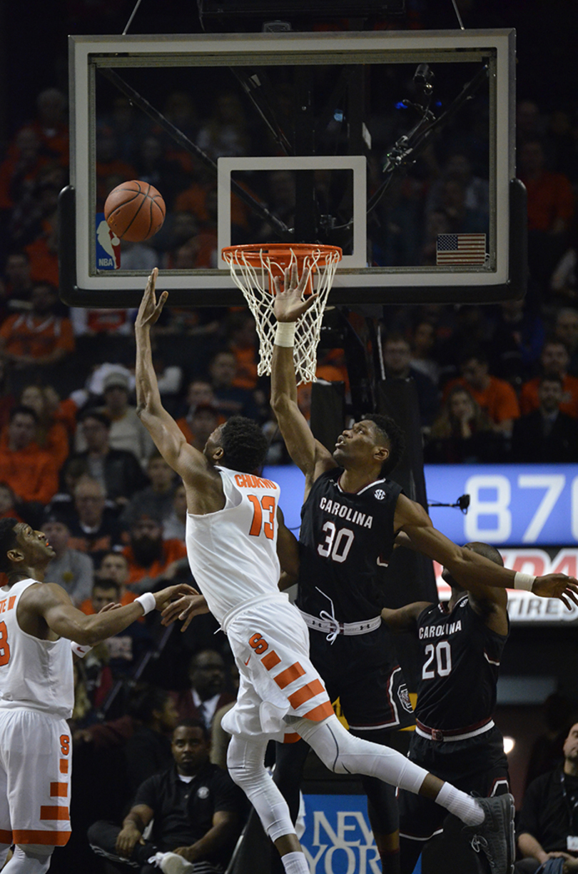 Without a reliable low-post scorer, Syracuse men’s basketball experiences offensive growing pains of Paschal Chukwu